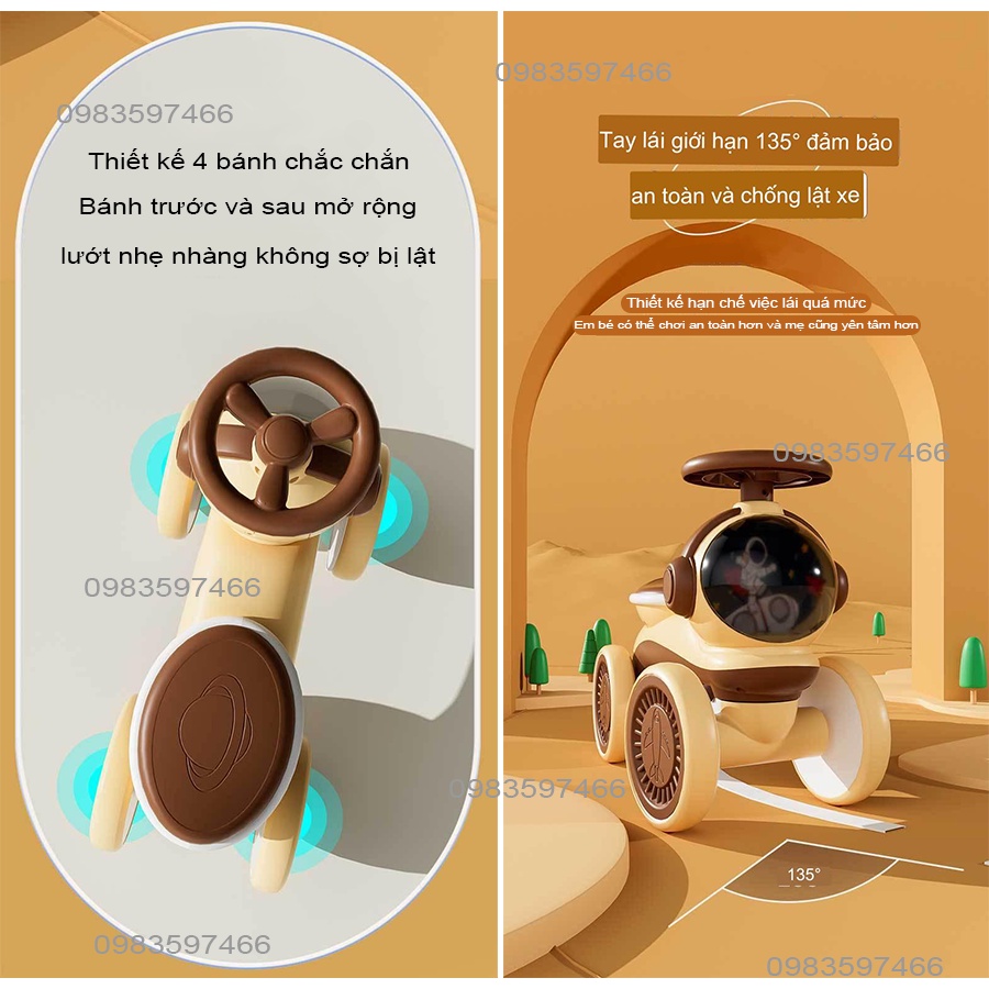 Xe chòi chân, xe lắc  cho bé CÓ ĐÈN, CÓ NHẠC , XE CHÒI 4 bánh