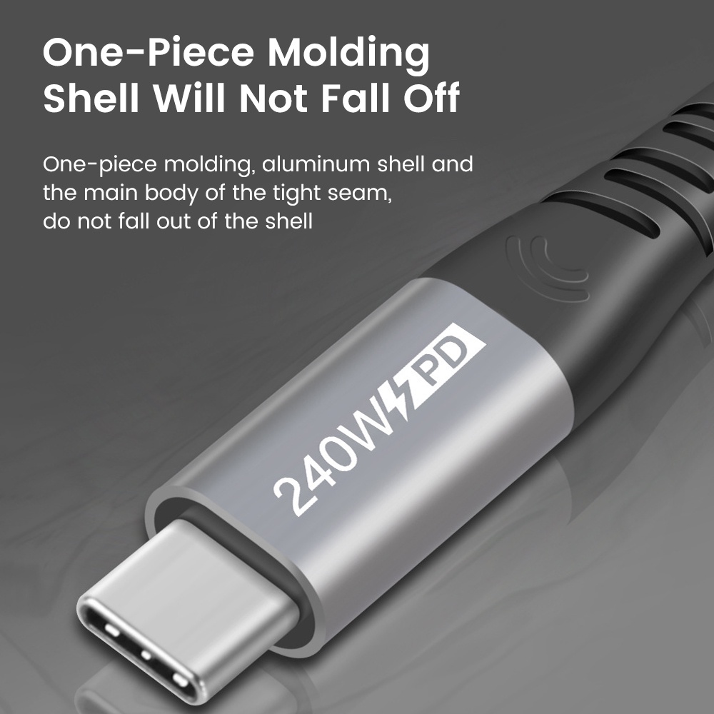 Elough PD 240W Elbow Super Fast Charging Cable Type C To Type C Wire Cable Data Cord