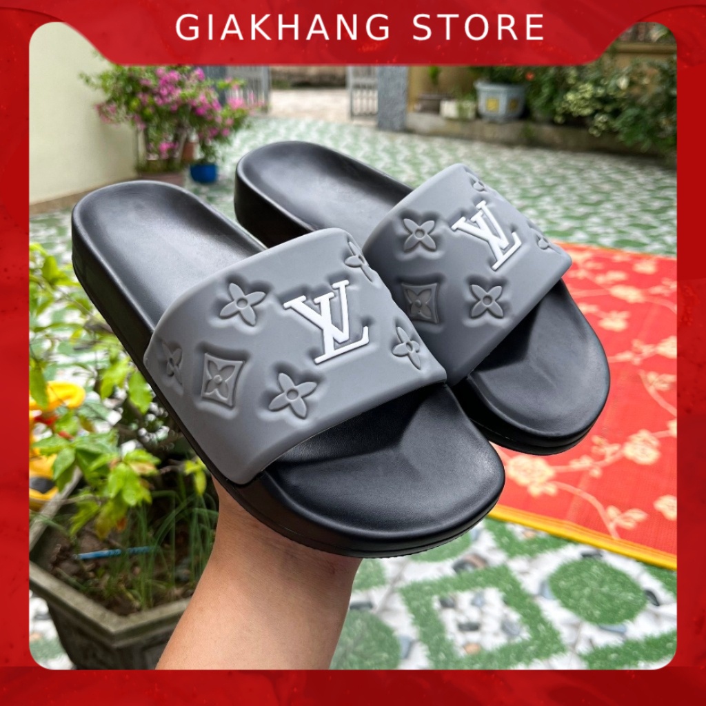 Dép Nam LV Quai Ngang Chống Nước Tuyệt Đối