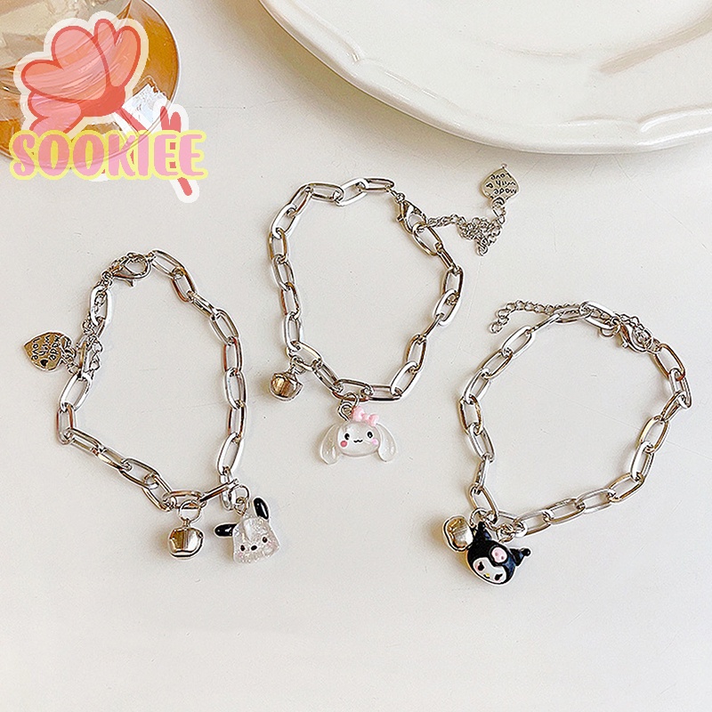 SANRIO  Vòng Tay Hoạt Hình kuromi Pompom my melody pochacco Dễ Thương Có Thể Điều Chỉnh Làm Quà Tặng Sinh Nhật Cho Nữ