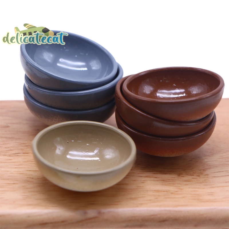 Bộ 5 Tô Chén Ăn salad mini Tỉ Lệ 1: 12 Dùng Trang Trí Nhà Búp Bê