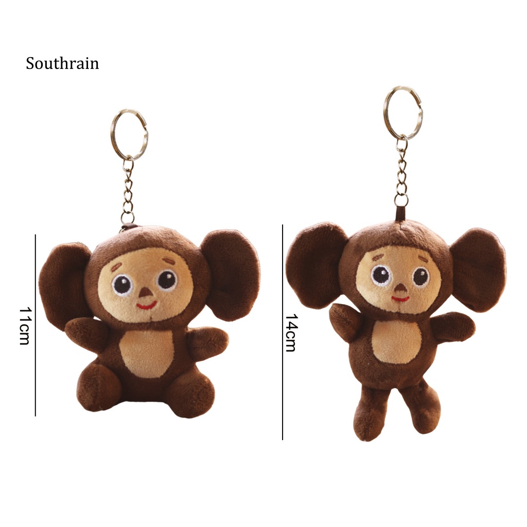 Móc Khóa Hình Khỉ cheburashka Nhồi Bông Đáng Yêu Mềm