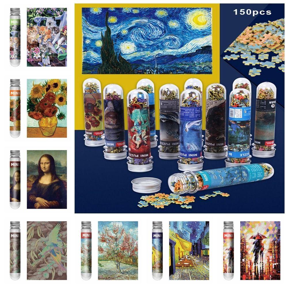Darnell Bộ Đồ Chơi Xếp Hình Tranh Sơn Dầu 150 Ống Nghiệm mini Hình Học Vẽ Tranh Sơn Dầu van gogh Nổi Tiếng Cho Bé