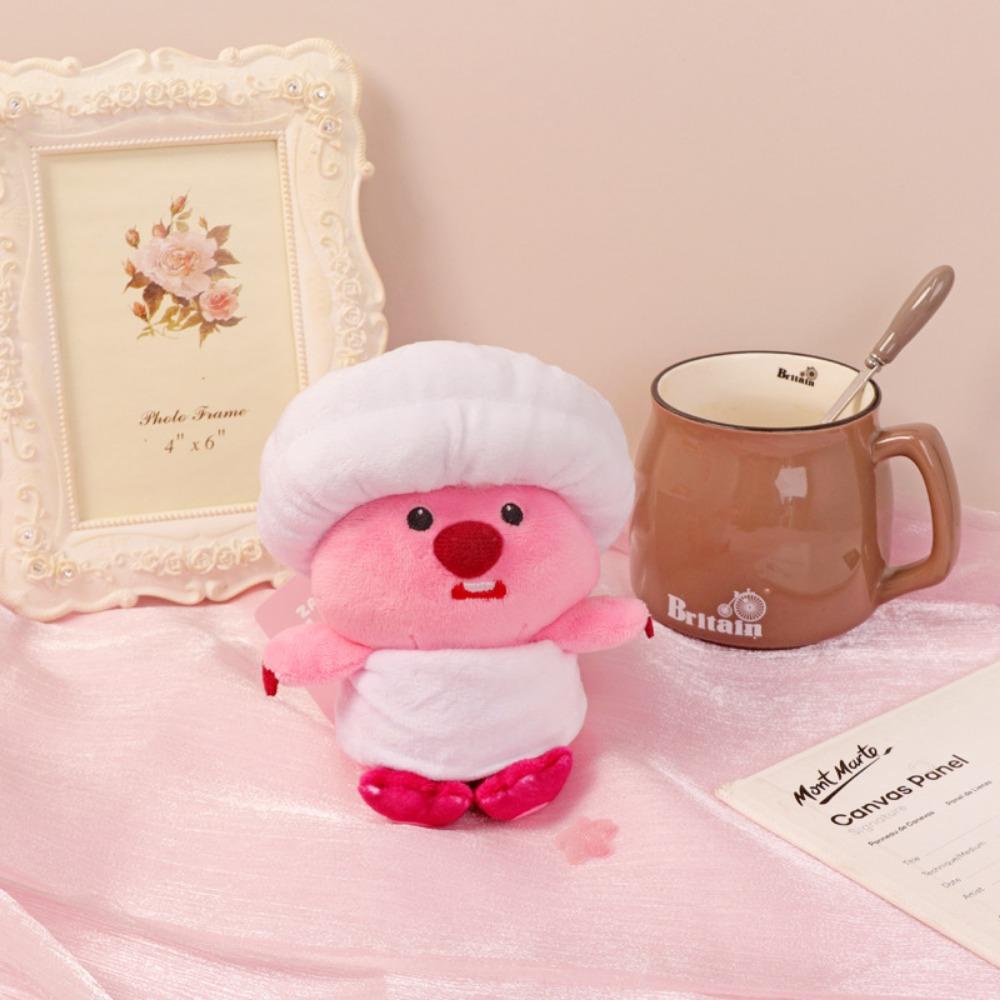 Shanhai Thú Nhồi Bông 16cm Màu Hồng Dễ Thương Gắn Móc Khóa