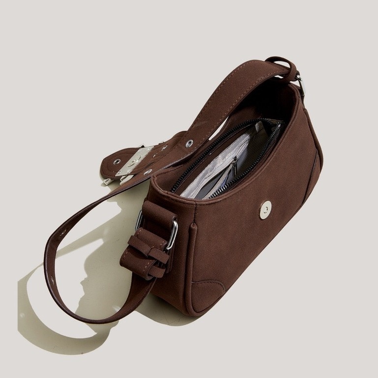 Túi xách đeo vai chất liệu da lộn phong cách mã t65