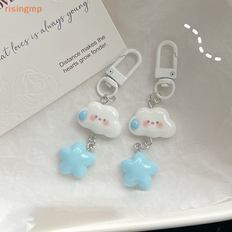 Móc Khóa Xe Hơi / Túi Xách Hình Đám Mây / Ngôi Sao Màu Xanh Dương Dễ Thương Cho Nữ