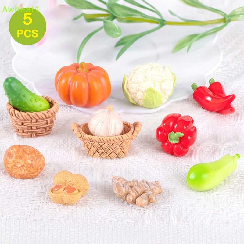 1 Bộ 5 Món Trái Cây Giả Trang Trí Nhà Búp Bê Mới