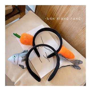 Kẹp Tóc Hình Cà Rốt / Cá Mập Dễ Thương Vui Nhộn Cho Nữ