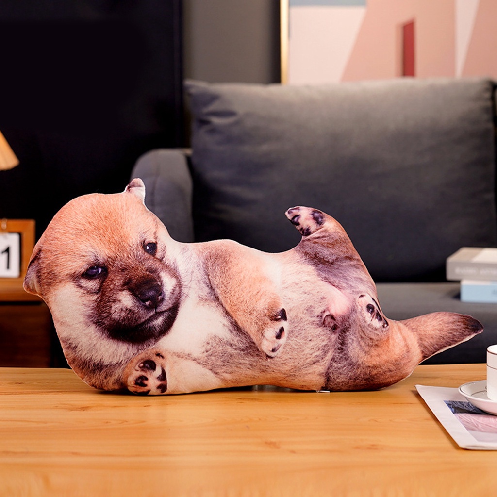 ⚡Còn Hàng⚡ Mô Phỏng 3d Hình Chú Chó Con Đệm Trang Trí Gối Ném Có Bông PP Bên Trong Trang Trí Nội Thất Đồ   Sofa Hoạt Hình Gối Ngủ