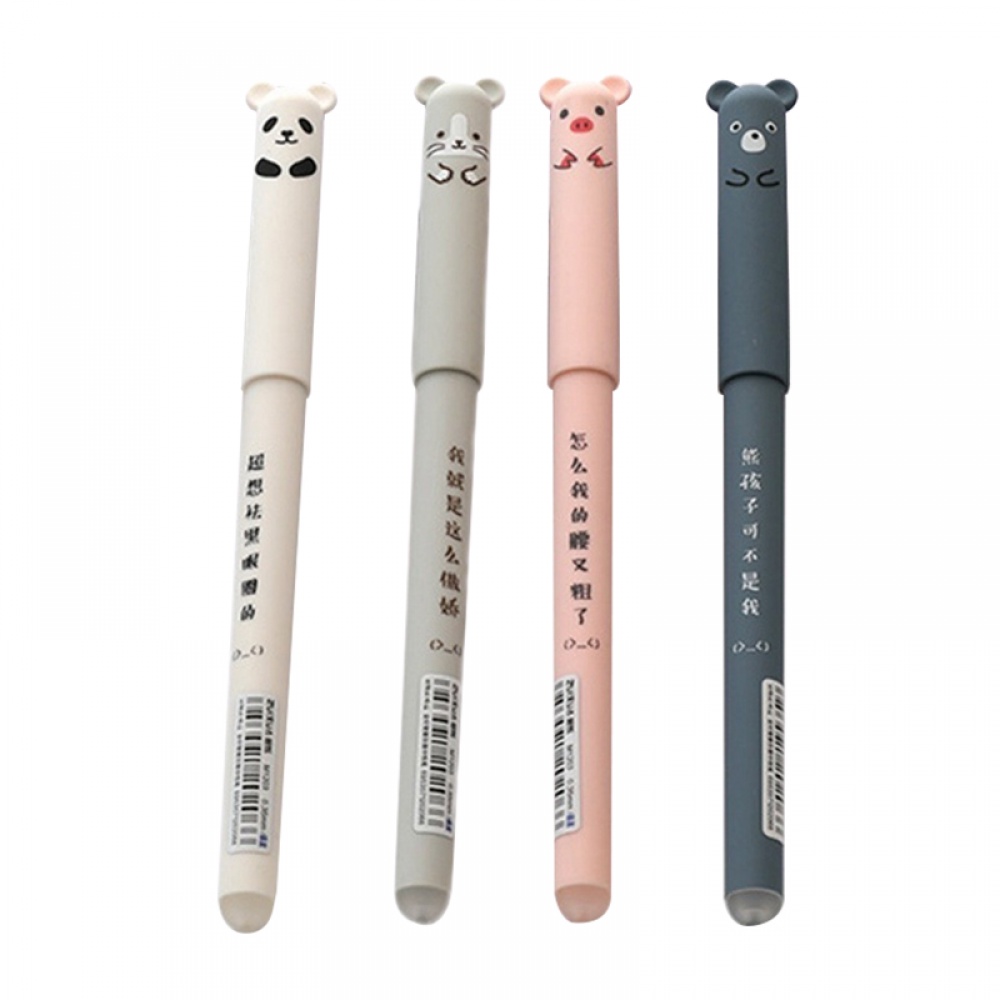 Set 4 Bút Bi Ngòi 0.35mm Hình Động Vật Dễ Thương