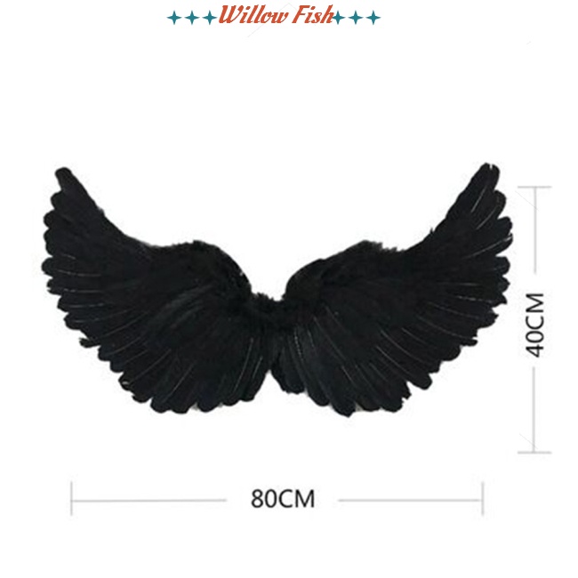 Bộ Cánh Thiên Thần Ác Quỷ Màu Đen Hóa Trang halloween Cho Bé