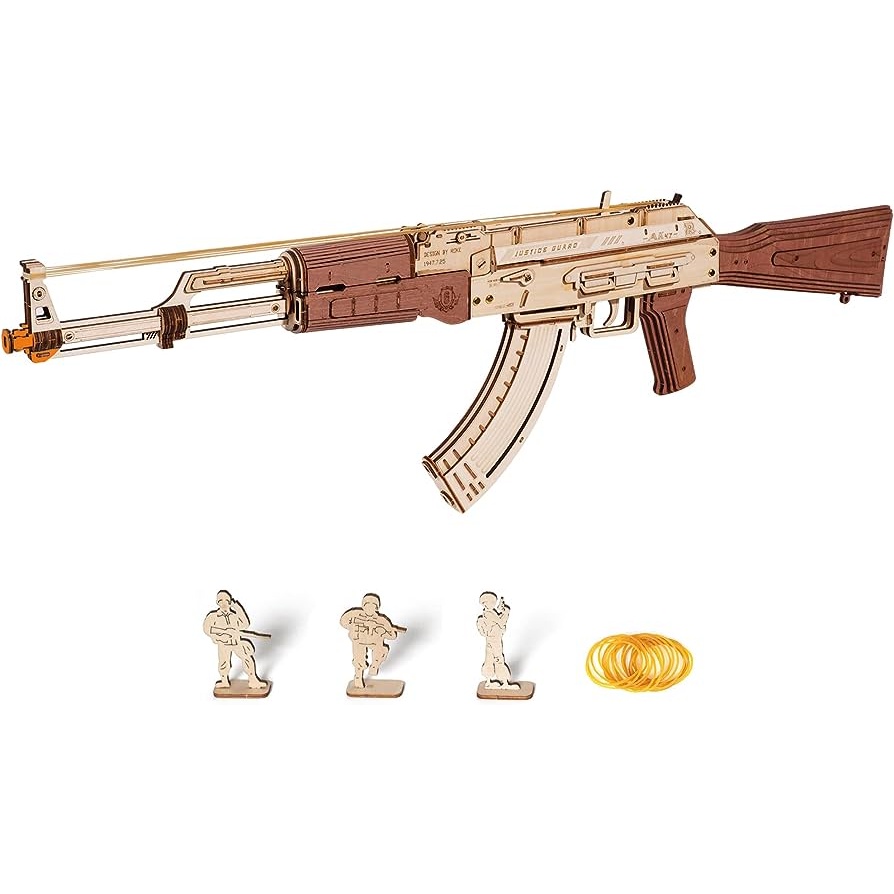 Mô Hình Đồ Chơi Lắp Ráp Gỗ 3D: Súng Trường AK-47