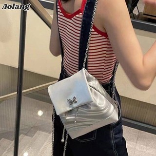 Balo aolang y2k da pu phối chuỗi xích thời trang cao cấp
