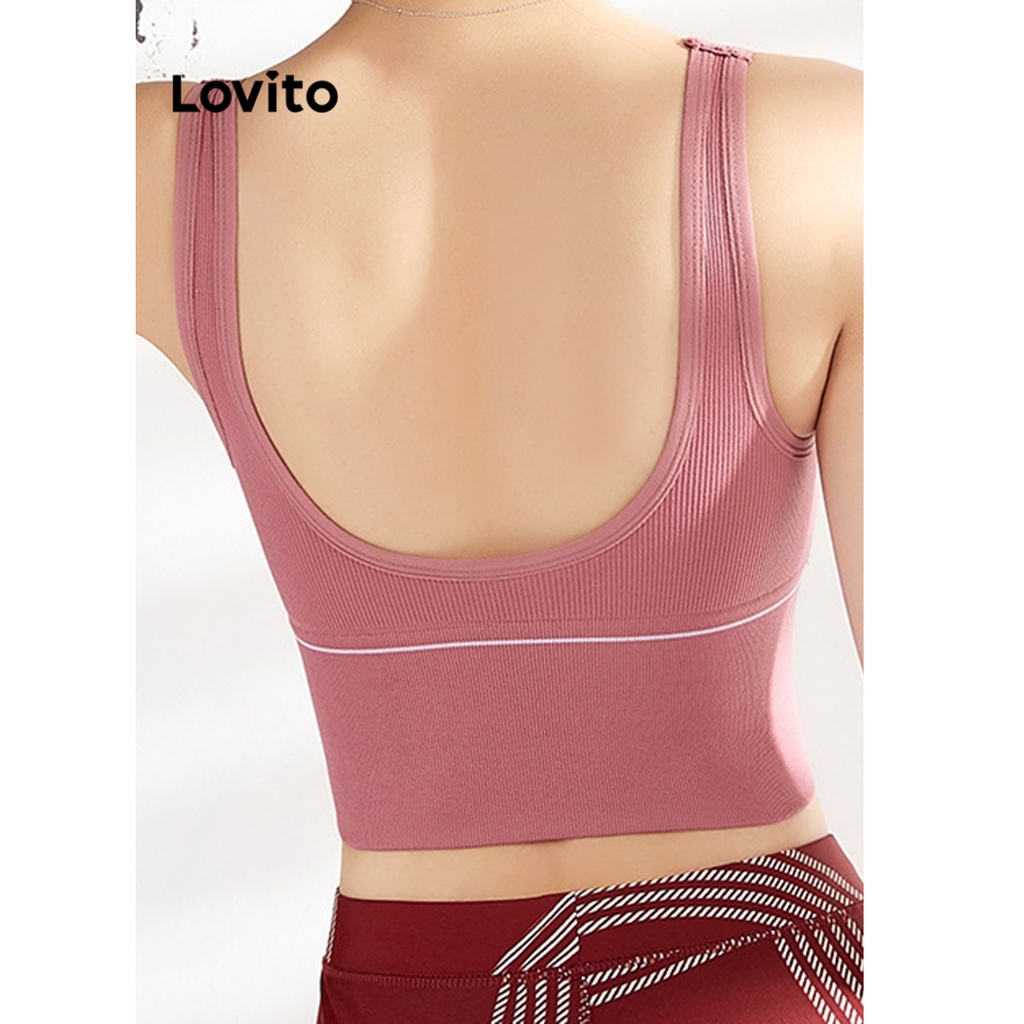 Áo lót thể thao Lovito màu trơn cơ bản thường ngày cho nữ LNA27250