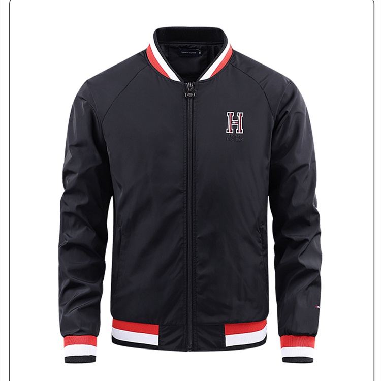 Tommy100% Áo Khoác Bóng Chày Nam Thời Trang