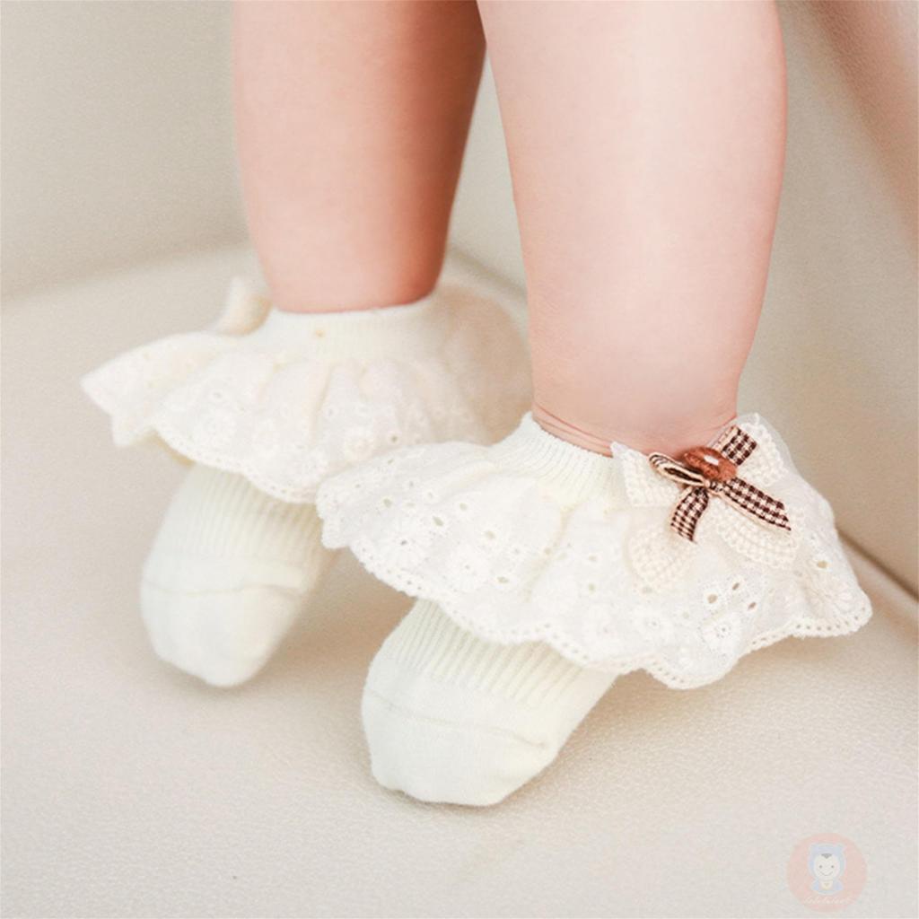 Đôi Vớ Thoáng Khí Dễ Thương Cho Bé Gái laa6-baby