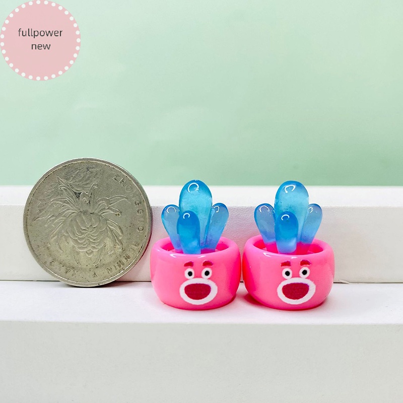 Fullpowernew Chậu Cây Nhựa Phát Quang mini Trang Trí Nội Thất Nhà Búp Bê vn