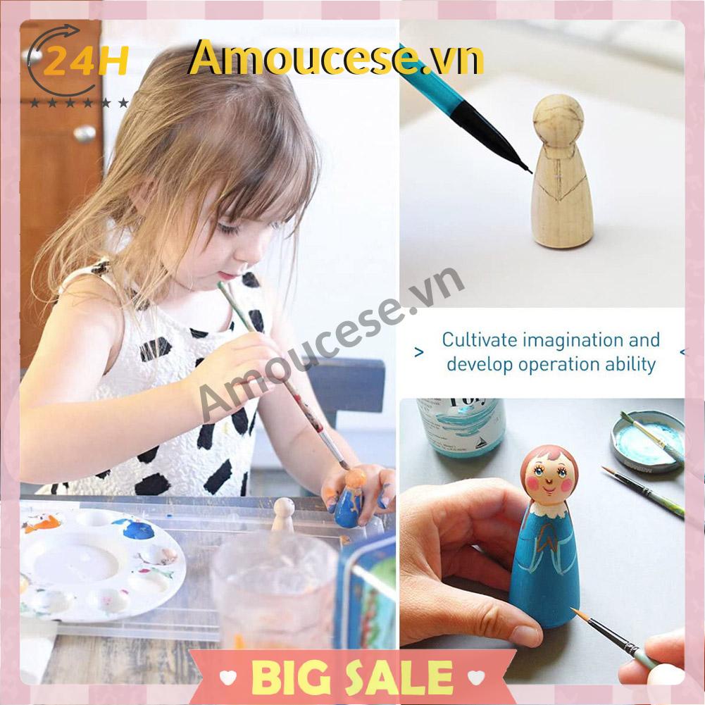 Bộ 20 Búp Bê Gỗ Tự Sơn Hình Người Đàn Ông Chưa Hoàn Thiện