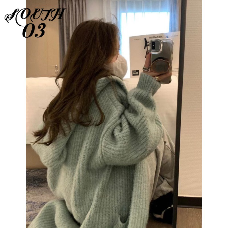 Áo Khoác cardigan Dệt Kim Có Mũ Trùm Phong Cách Hàn Quốc Thời Trang Thu Đông Hàng Mới Dành Cho Bạn Nữ