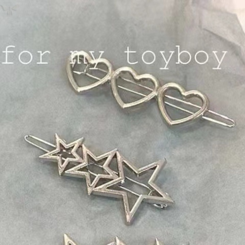 Kẹp Tóc Hình Ngôi Sao Năm Cánh Rỗng Phong Cách Nhật Bản Cho Nữ y2k