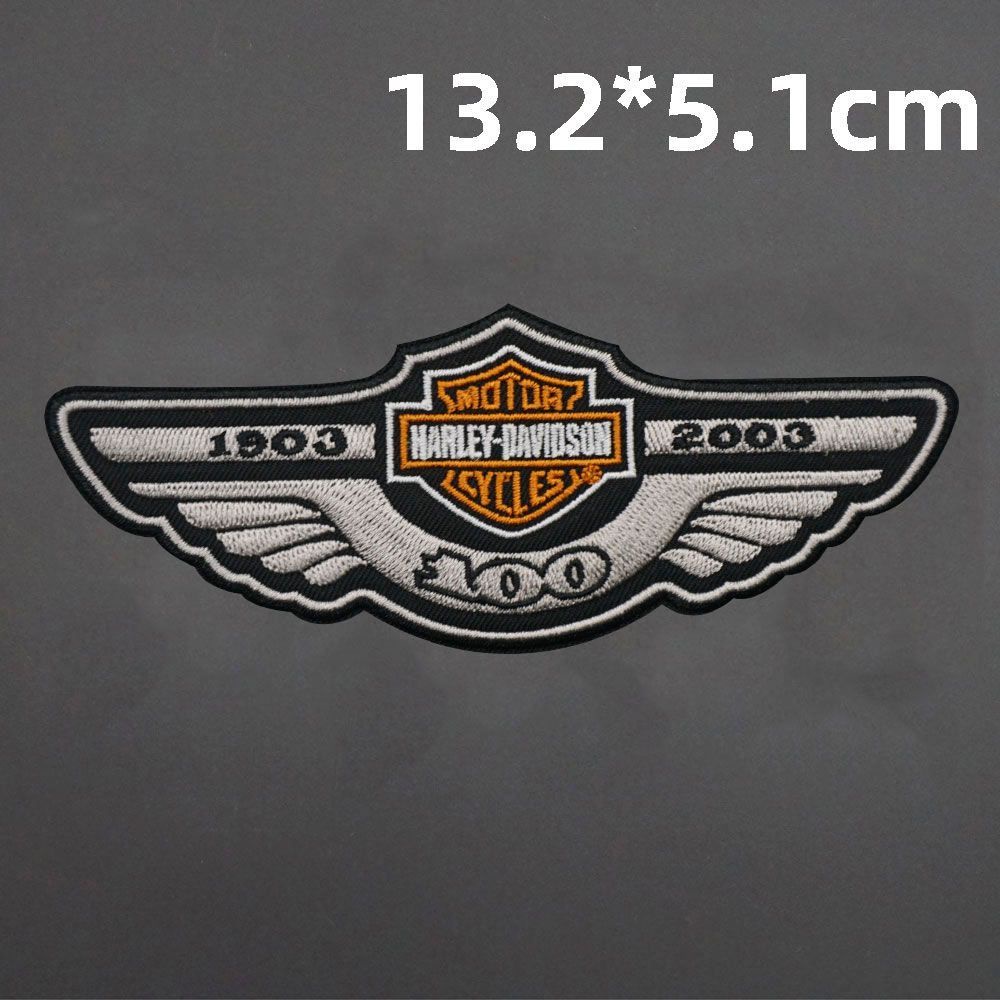 Miếng Dán Trang Trí Bằng Da Thêu logo harley Độc Đáo