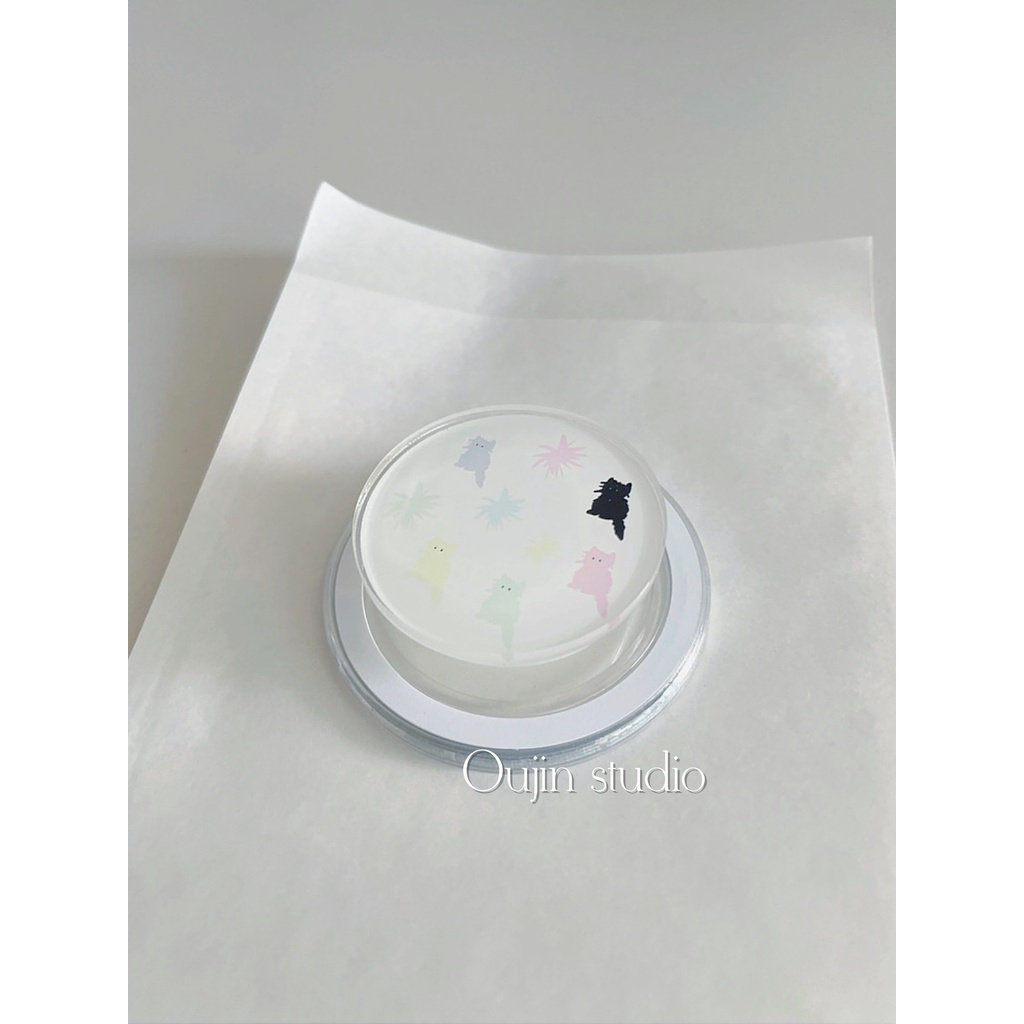 Bao Da Điện Thoại Từ Tính Không Dây In Hình Mèo Nhiều Màu Dễ Thương Cho 15pro / 13 / 14promax / 12 / 11 / x Ốp