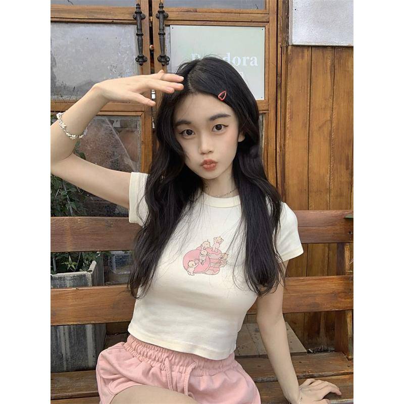 Áo Thun Tay Ngắn Mùa Hè 79 House Mỏng Hở Vai Phong Cách Mới Cho Nữ