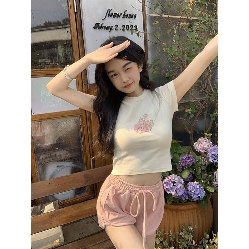 Áo Thun Tay Ngắn Mùa Hè 79 House Mỏng Hở Vai Phong Cách Mới Cho Nữ