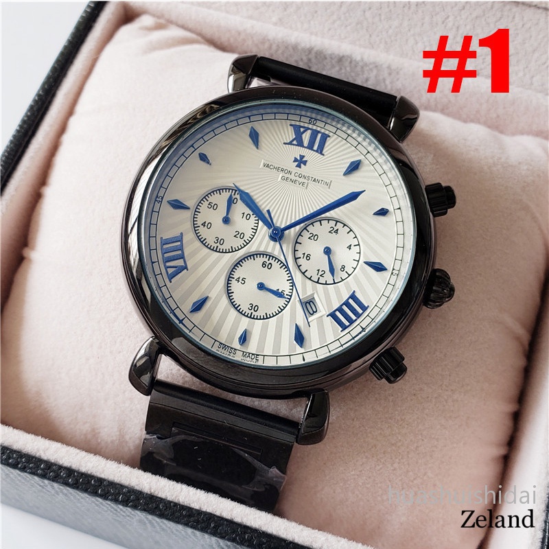Vacheron Đồng Hồ quartz Nam Hiển Thị Ngày Dây Thép Sang Trọng vcc z7ki