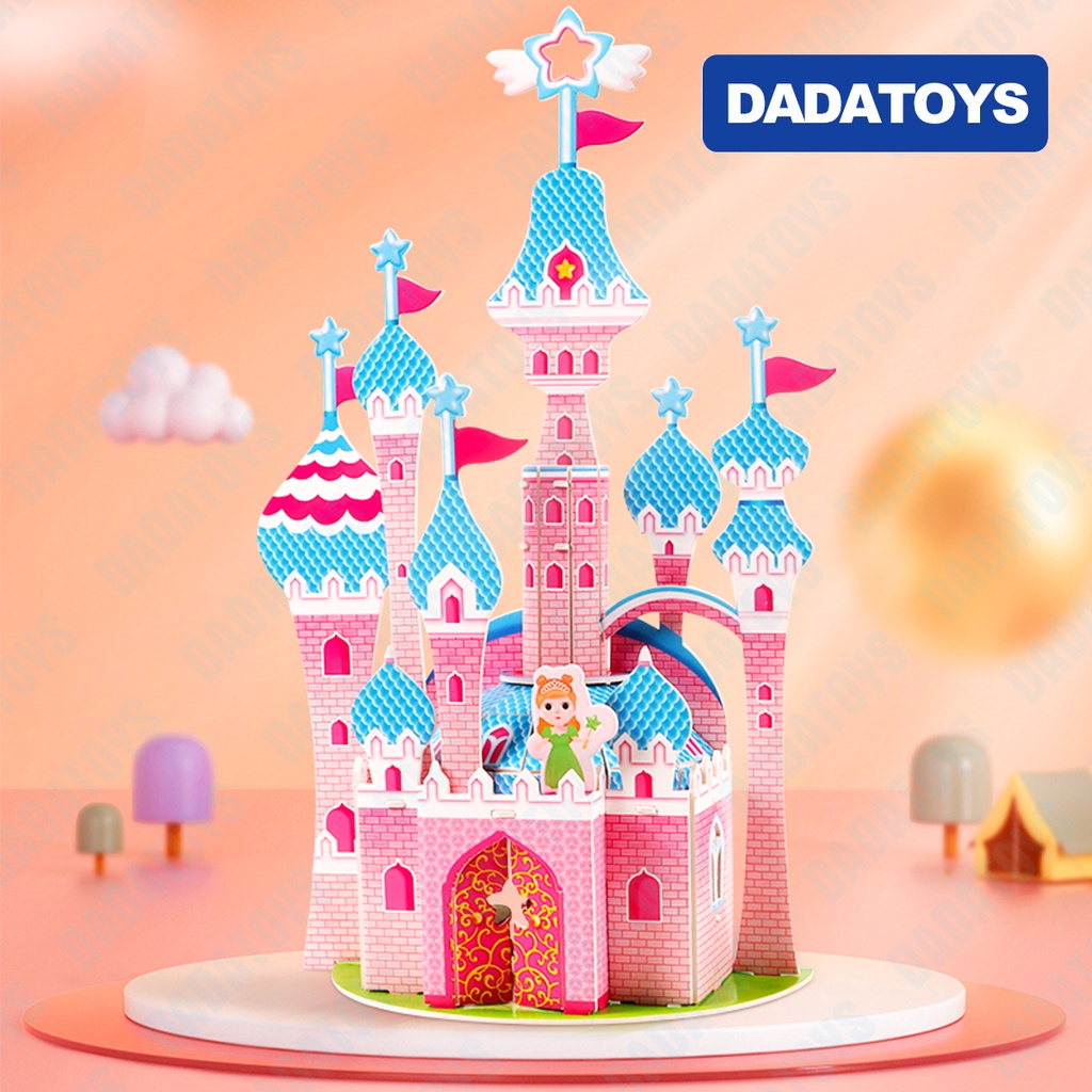 Đồ Chơi Xếp Hình Giáo Dục 3D Dành Cho Trẻ Em - Mô Hình Ngôi Nhà, biệt thự, phòng bếp, quán cafe