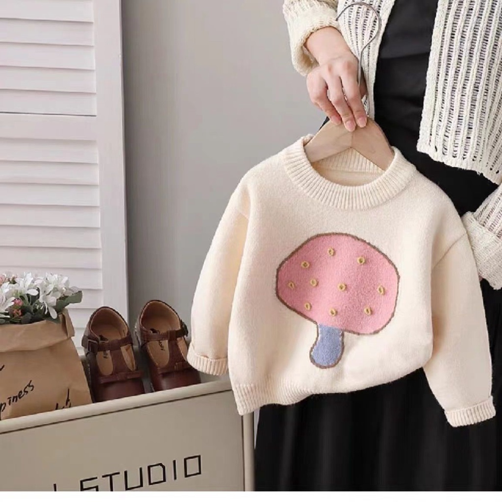 Áo sweater Dày Dặn Phong Cách Thời Trang Thu Đông 2023 Cho Bé Gái