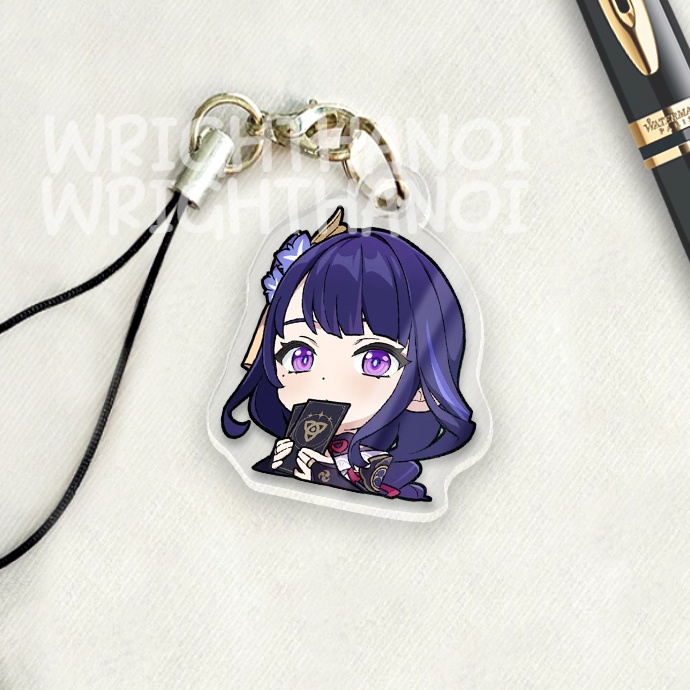 Móc treo điện thoại, dây đeo điện thoại, móc khóa acrylic Kazuha Genshin Impact anime chibi cute trang trí điện thoại