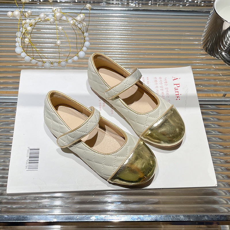 Thời Trang Giày Búp Bê Đế Mềm Màu Trơn Dễ Thương Cho Bé Gái
