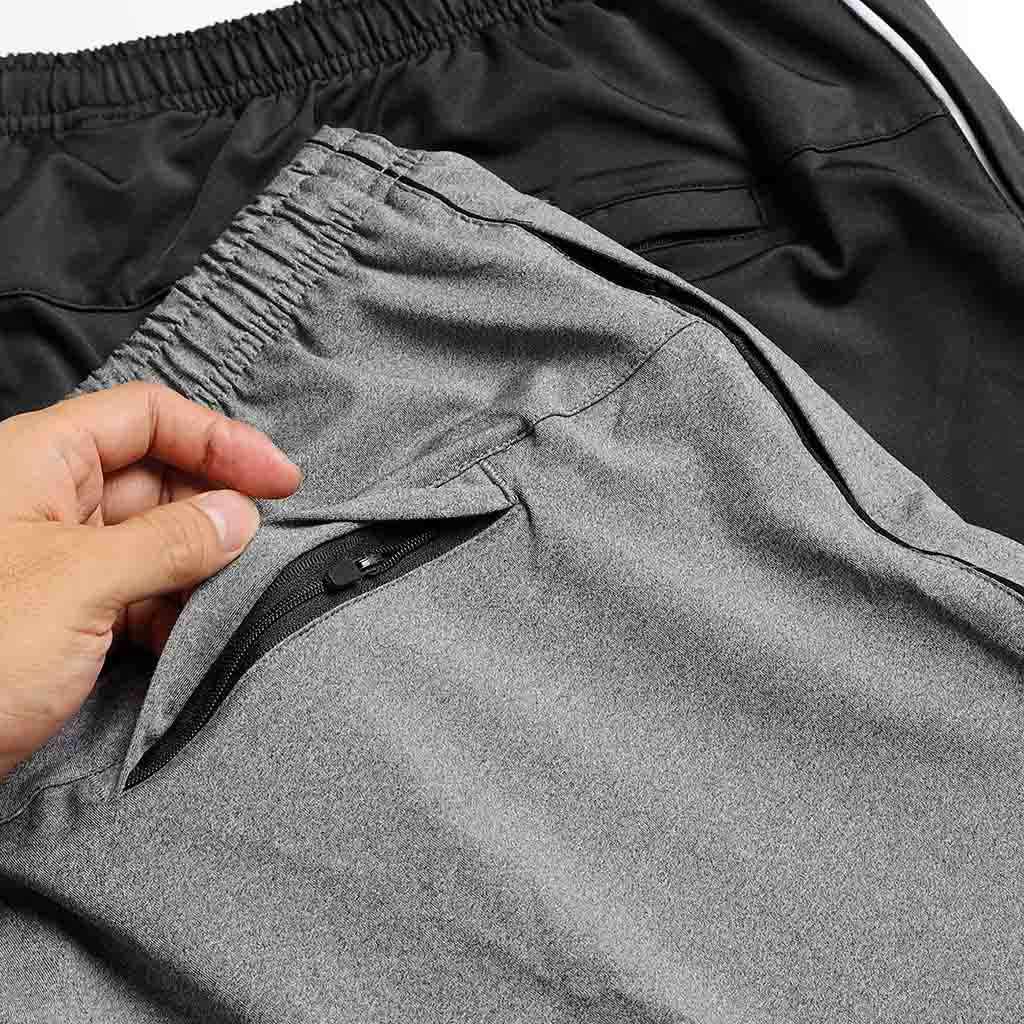 Quần Short Nam Thể Thao MIX G12 Gugostar, Vải Polyester Co Giãn 4 Chiều, Logo Thêu, 3 Túi Khóa Kéo