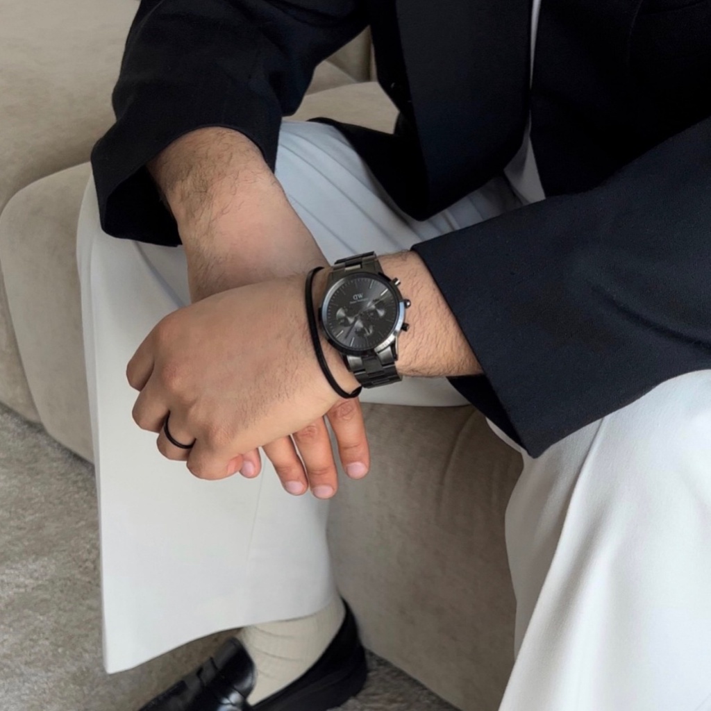 Đồng Hồ Nam Dw Daniel Wellington Iconic Chronograph 6 Kim, 42mm Mặt Tròn Dây Da Chính Hãng