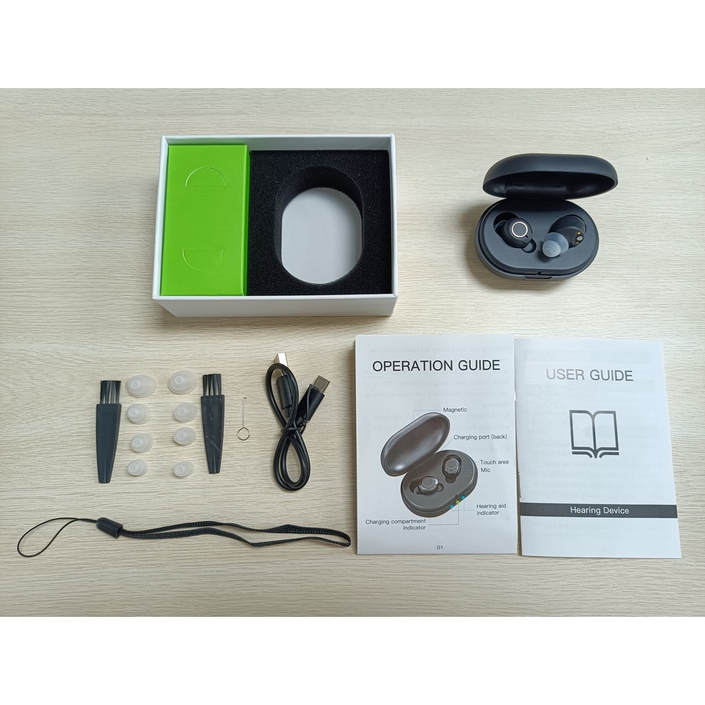 Máy Trợ Thính Không Dây Siêu Nhỏ Goodmi Gm-305 , Tai Nghe Trợ Thính Cảm Ứng