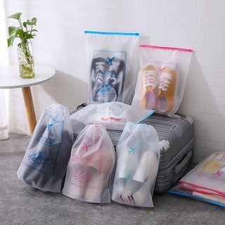 Túi zip khóa màu túi dây rút đựng giầy dép đồ cá nhân chống nước Chichi TCN05