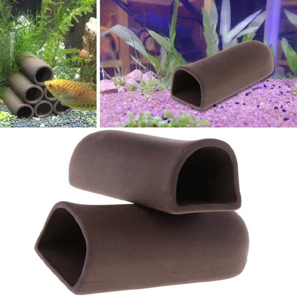Fish Tank Cave Aquarium Shelter Ceramic Shrimp Spawn Breeding