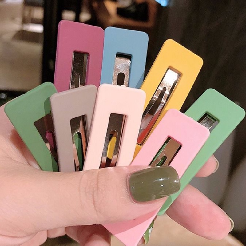 Kẹp Tóc bb Hình Vuông Màu Sắc Dễ Thương Phong Cách Hàn Quốc