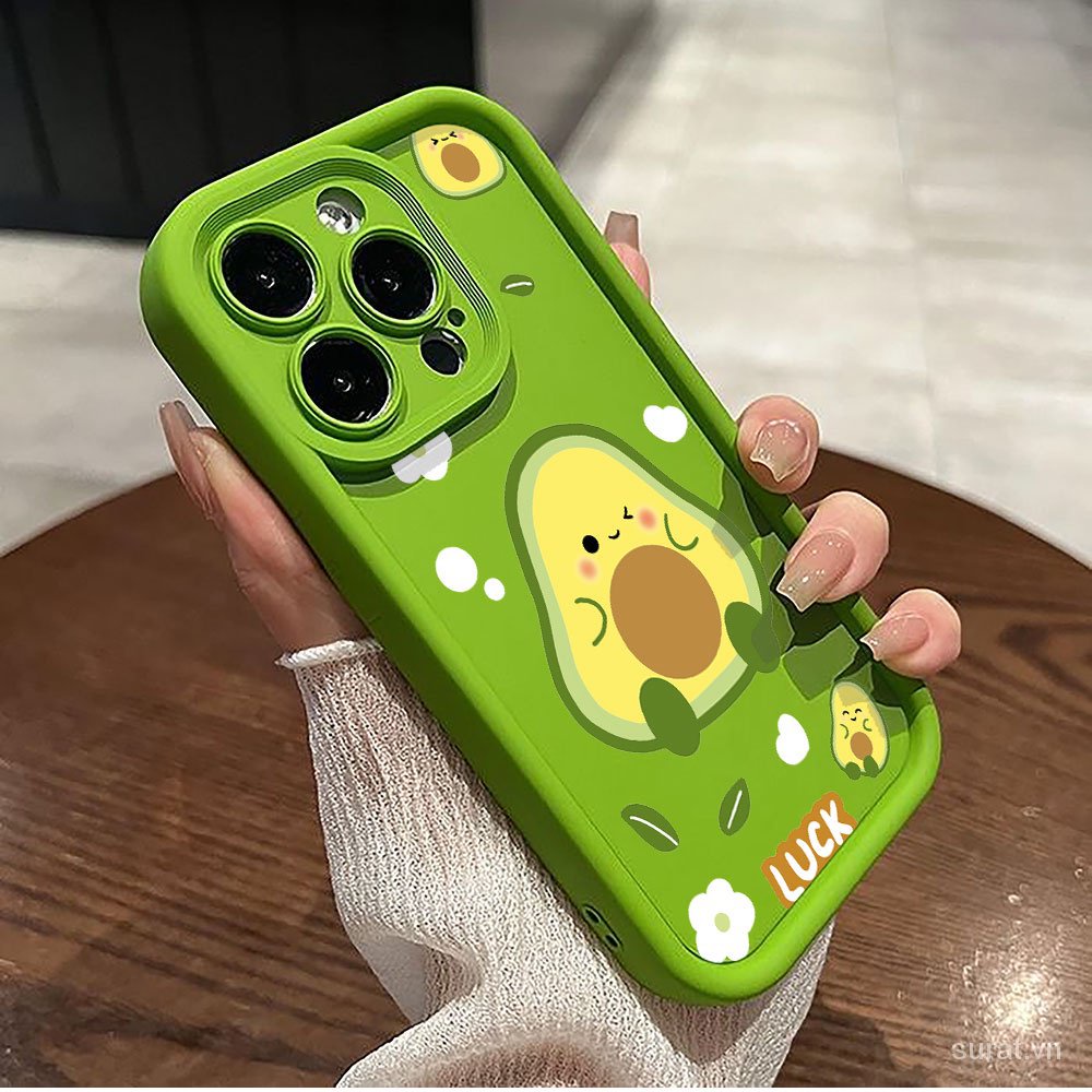 Ốp Điện Thoại Hình Trái Bơ Cho iphone 11promax 12promax 13promax 14promax 15promax 15 14 13 12 11 pro max xr xsmax 12pro 14plus