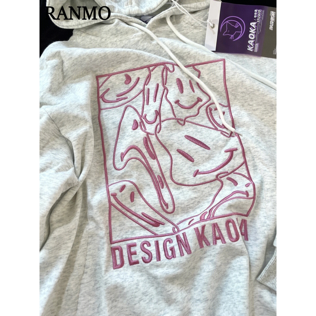RANMO Áo Khoác hoodie áo khoác nữ zip hoodie Durable Phong cách trendy Korean WWY2393GP5 40Z231007
