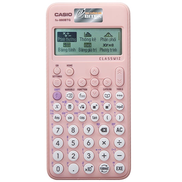 Máy Tính CASIO FX 880 BTG - Màu Hồng