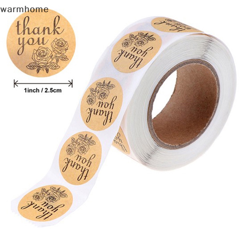 Cuộn 500 Nhãn Dán thank you Trang Trí Sổ Lưu Niệm