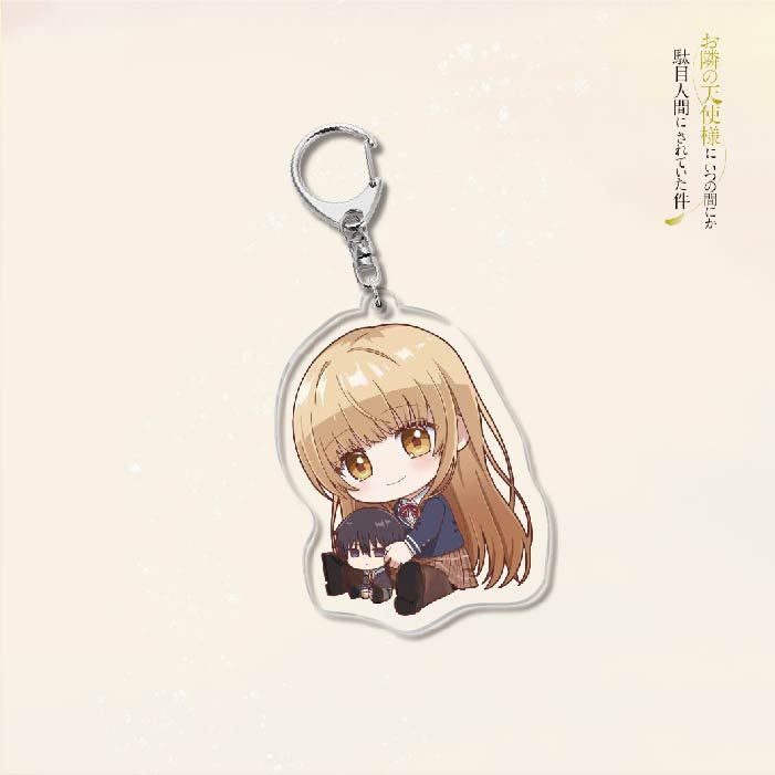 Móc khoá Anime The Angel Next Door Spoils Me Rotten Acrylic Key Ring Shiina Mahiru FujiMiya Amane Phụ kiện trang trí