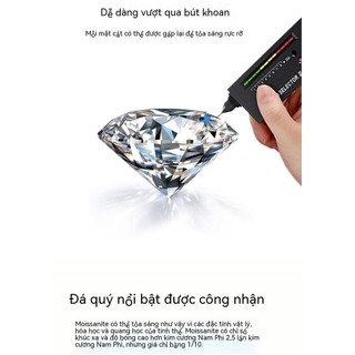 Moissanite ASSCHER VUÔNG chặt góc