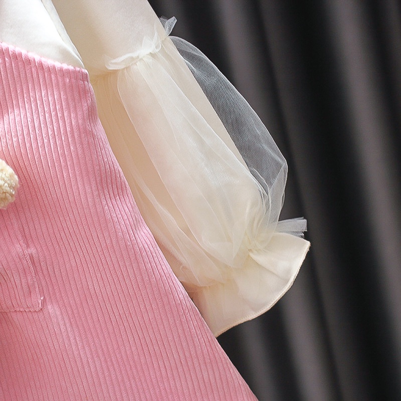 Đầm Công Chúa In Hoạt Hình Gấu Thời Trang Mùa Thu 2023 Cho Bé Gái