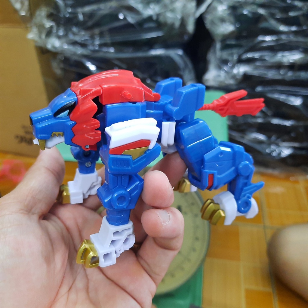 Mô hình Robot chiến Binh Thú miniforce biệt đội siêu nhân nhí mùa 4 mini cỡ nhỏ đồ chơi trẻ em có tặng xe