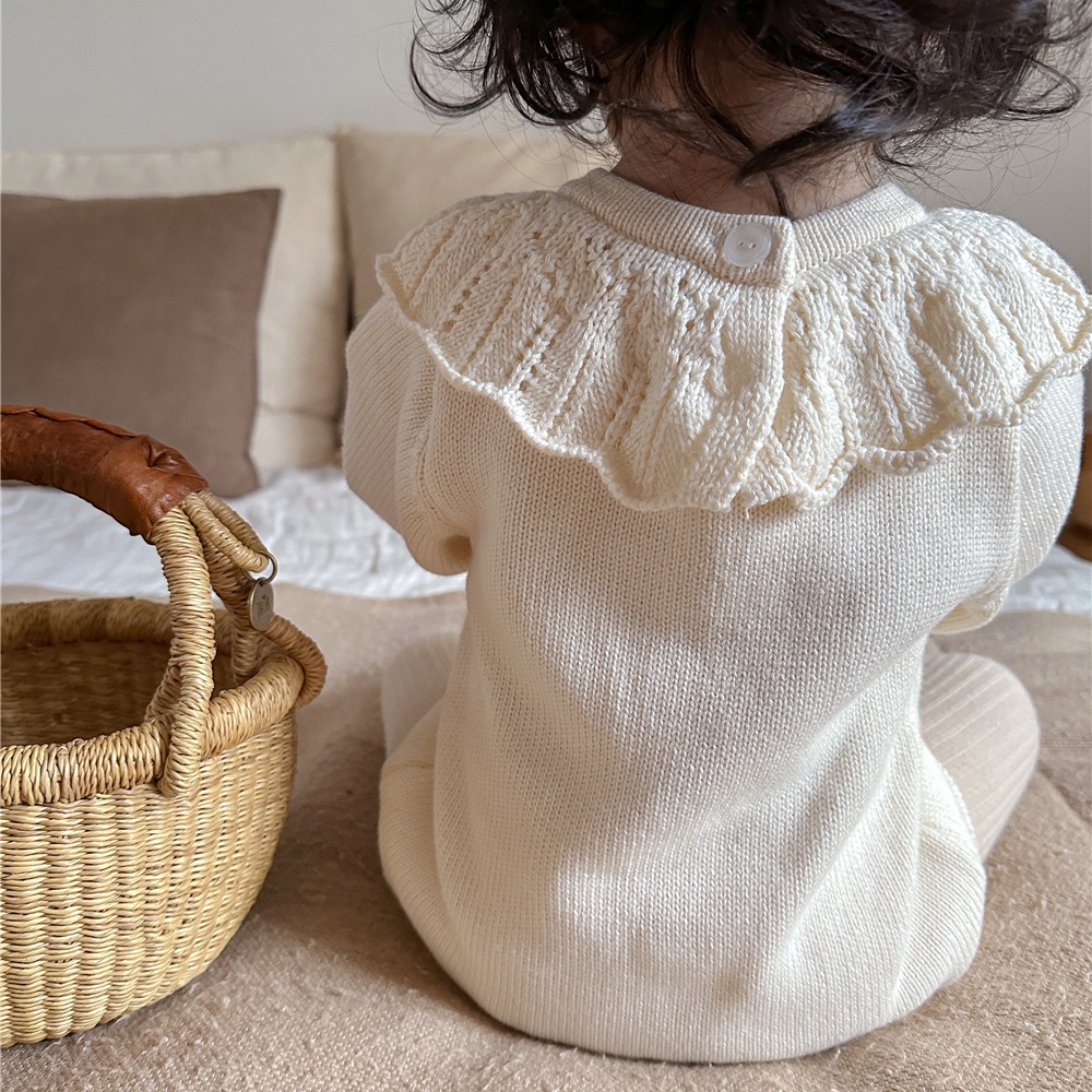 Tết Áo Liền Quần Tay Dài In Hoa Cho Bé Gái Sơ Sinh Từ 3-24 Tháng Tuổi