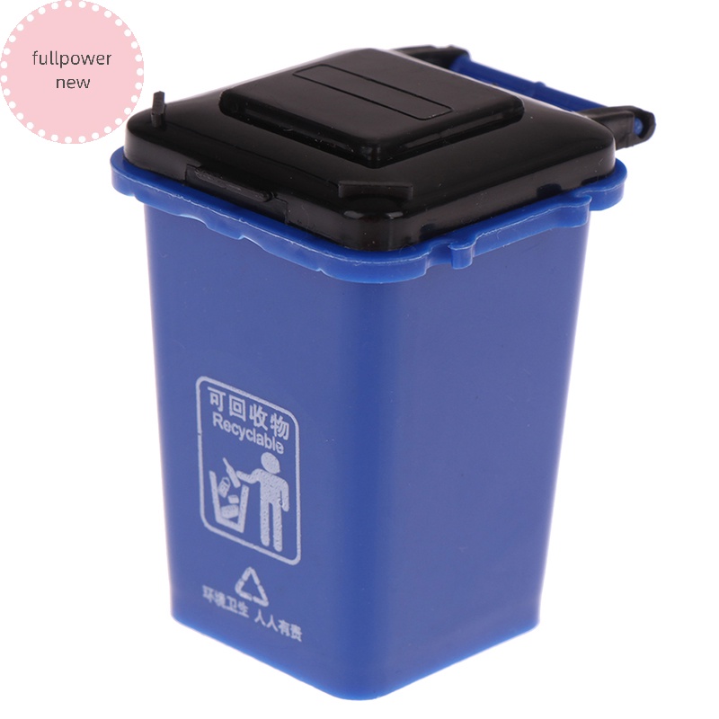 Fullpowernew Mô Hình Thùng Rác mini Tỉ Lệ 1: 12 Trang Trí Nhà Búp Bê