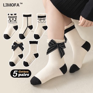 5 Cặp Vớ cotton Mềm Mại Thoáng Khí Cho Bé 1-12 Tuổi